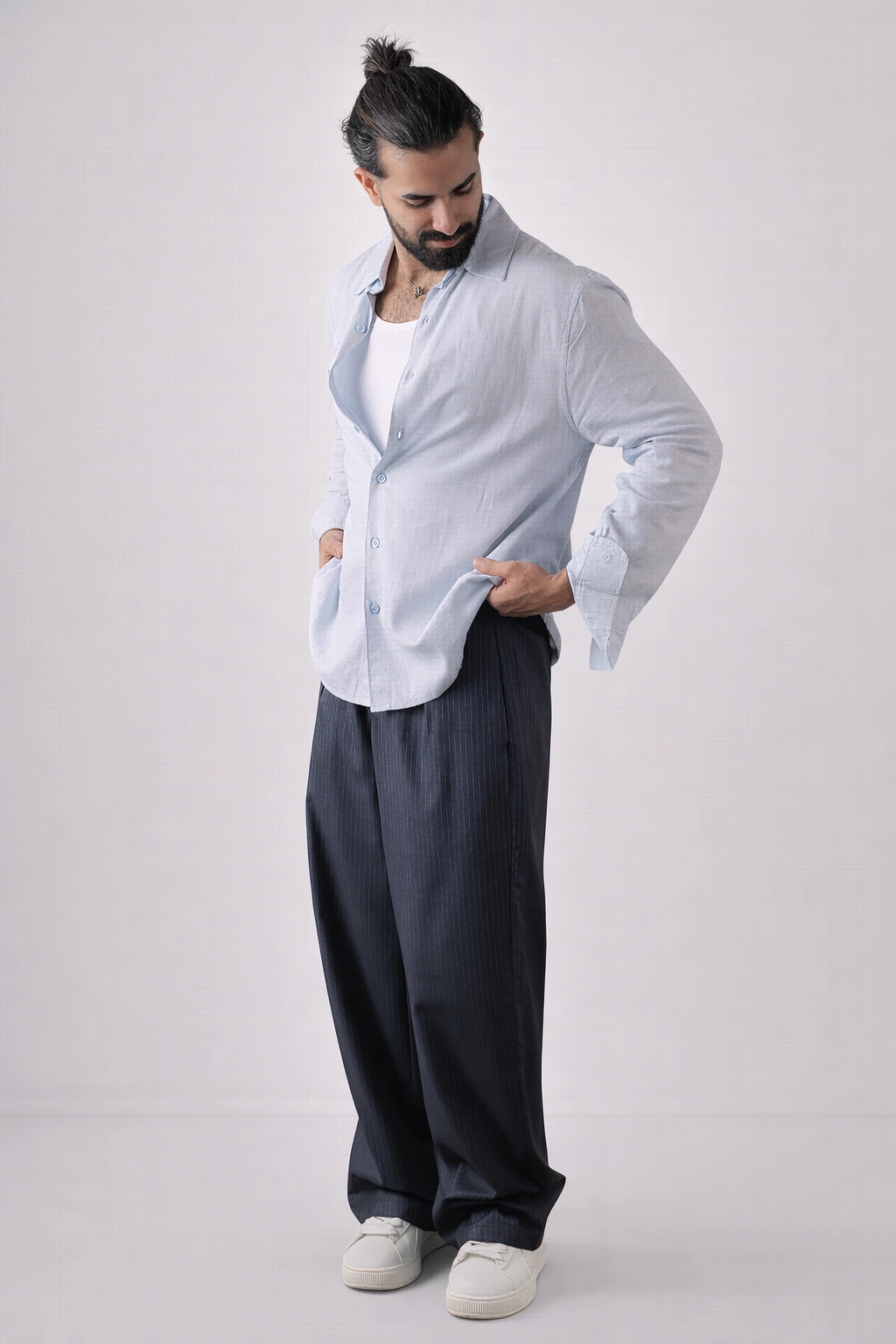 CLASSIC CASUAL WIDE LEG PANTS